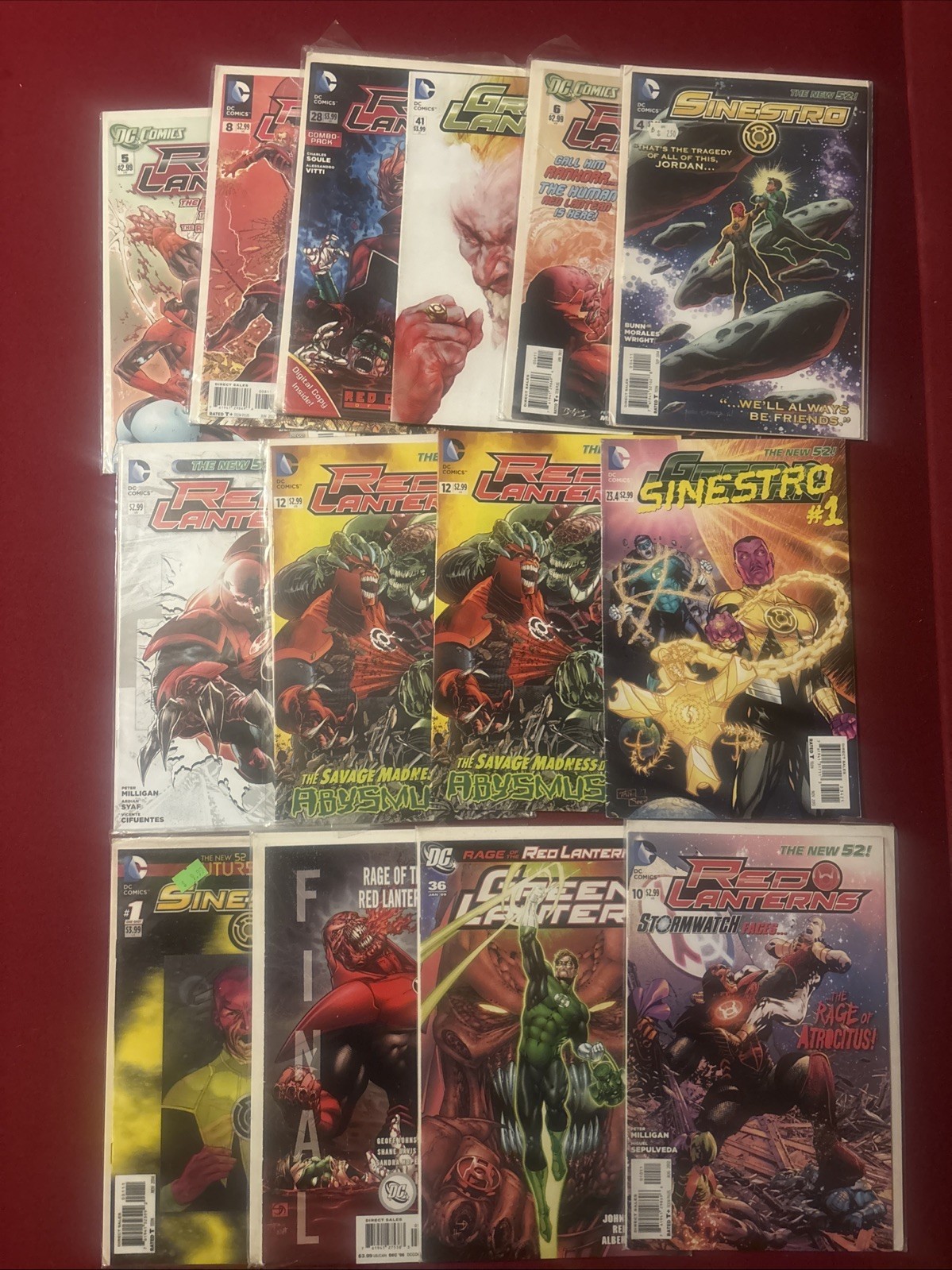 Red Lantern Comic Lot, DC Comics With Sinestro Comics -14 Total