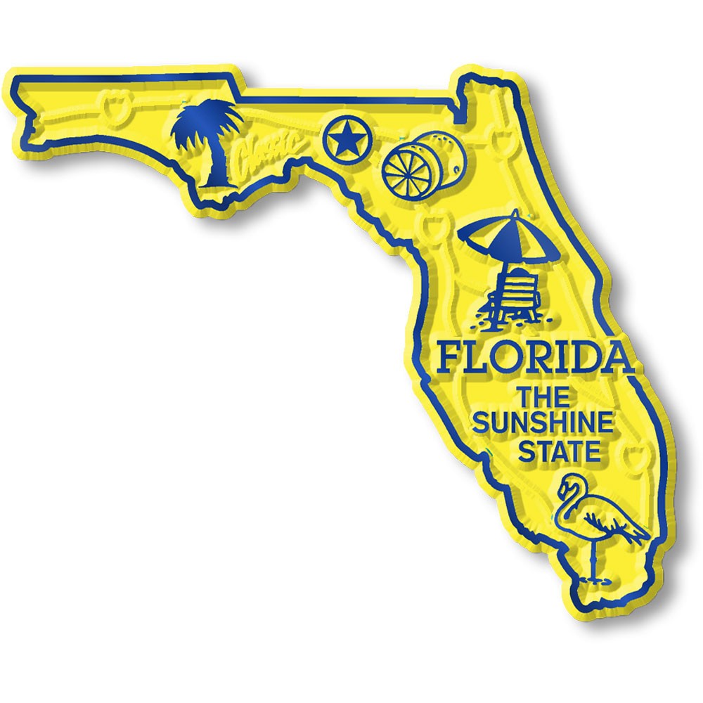 Florida Six-Piece State Magnet Set by Classic Magnets, Includes 6 Designs