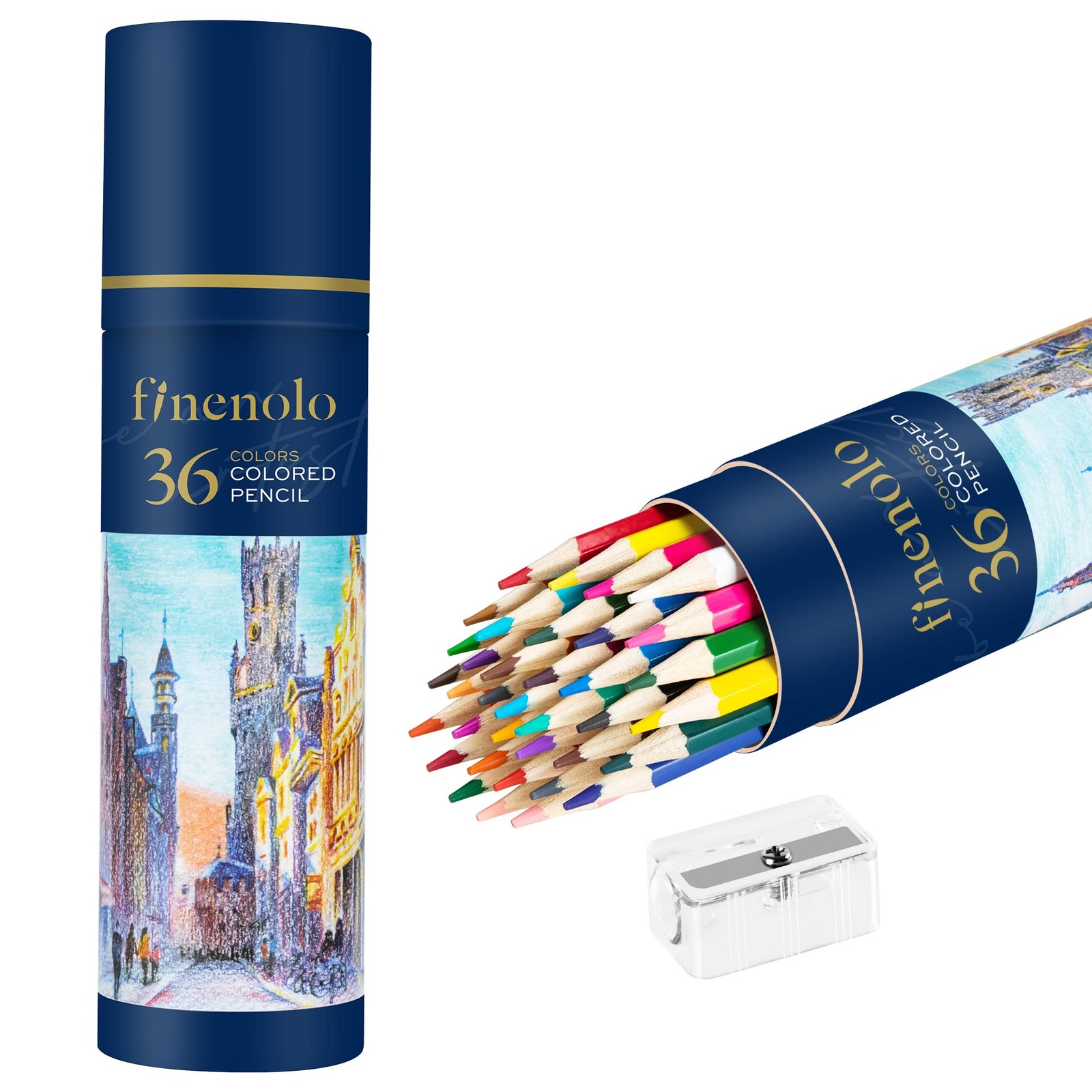 finenolo 36 Pack Colored Pencils for Adult 1 Count (Pack of 36), Multicolor
