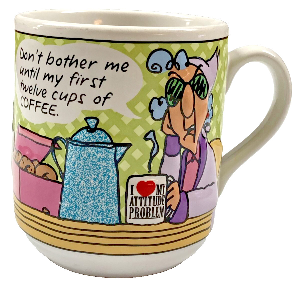 Maxine Hallmark Don’t Bother Me Until My First 12 Cups of 3D Embossed Coffee Mug