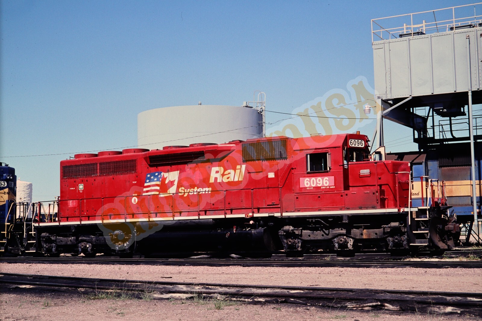 Vtg 2000 Train Slide 6096 DM&E Engine Huron SD X8P112
