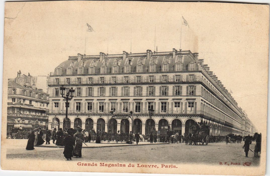 Old postcard Paris department stores of the Louvre (50894)