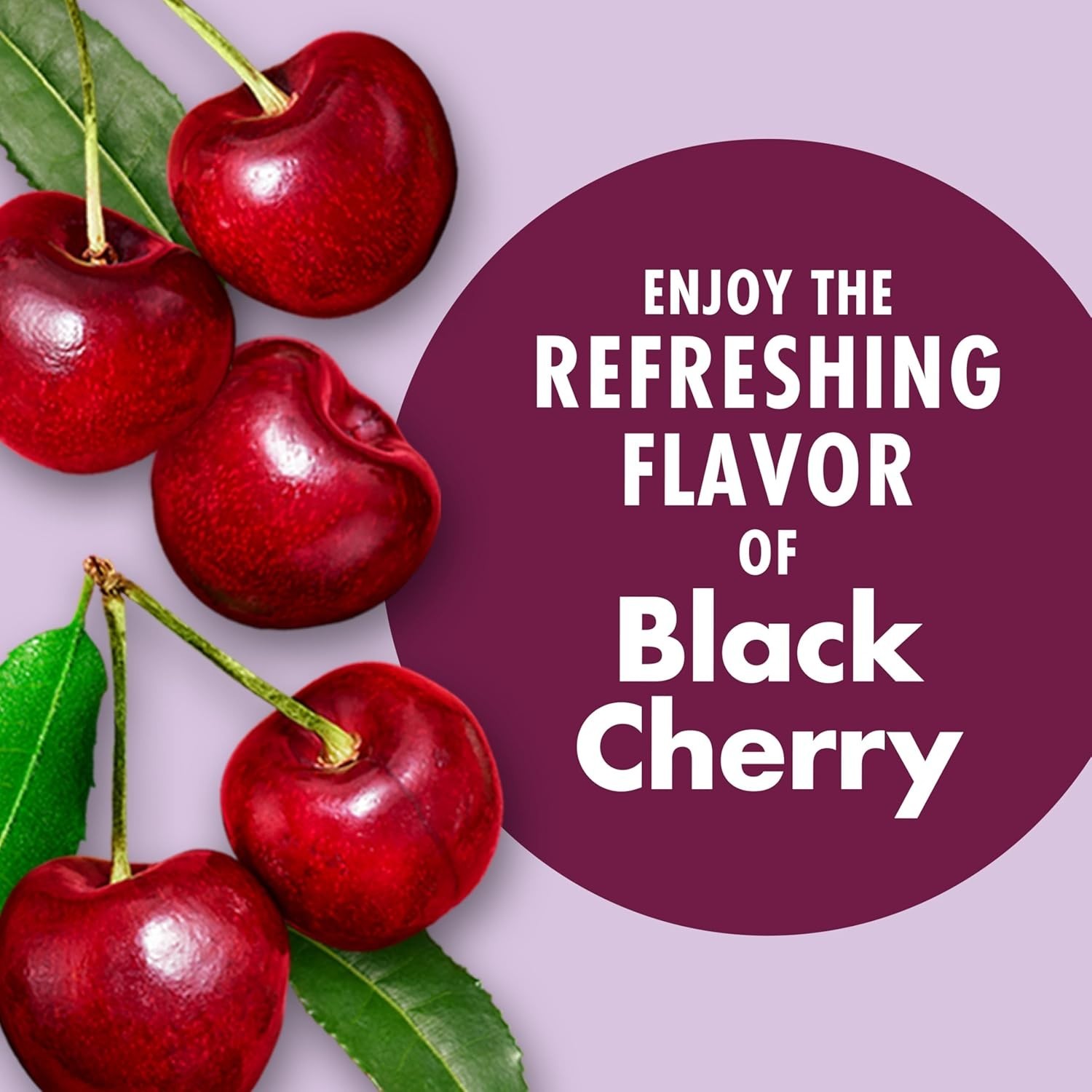 Energy Black Cherry Drink: Sugar-Free, Caffeinated & Gluten-Free 6 Pack