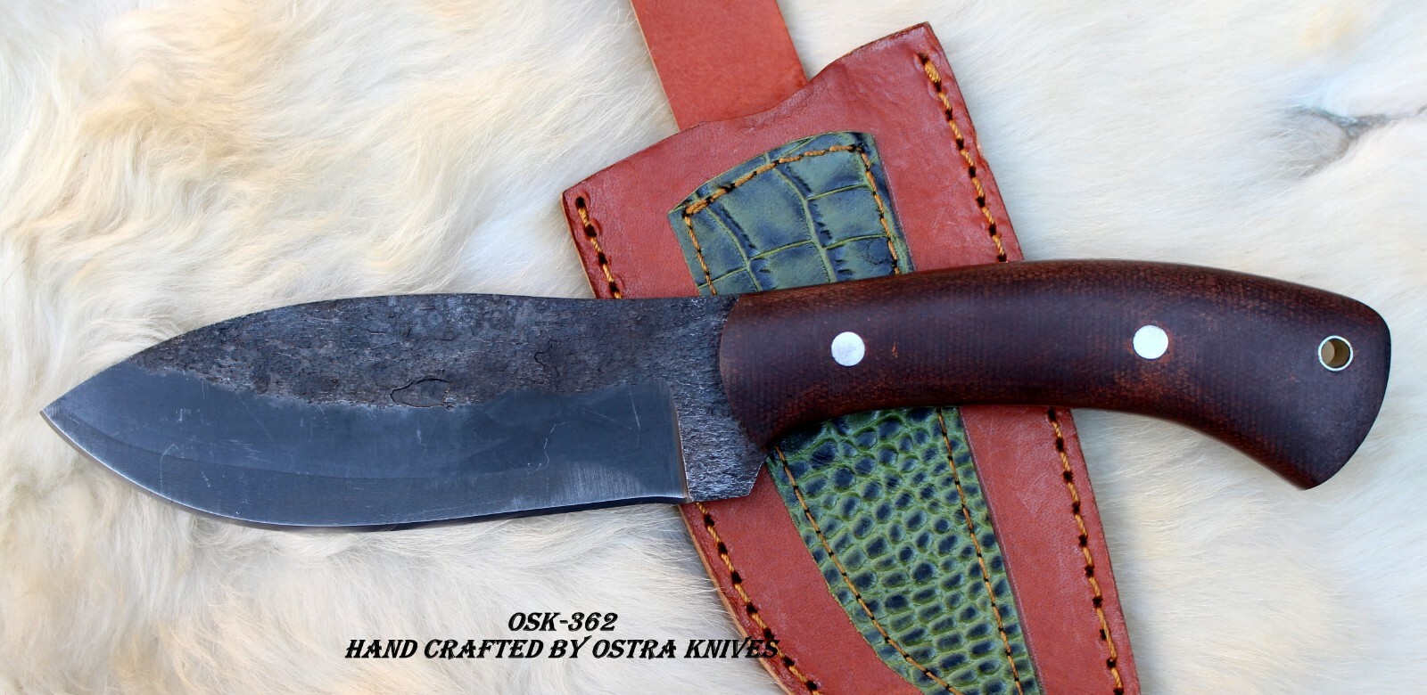 CUSTOM HANDMADE HUNTING SKINNING EDC FIXED BLADE KNIFE HIGH CARBON STEEL BLADE