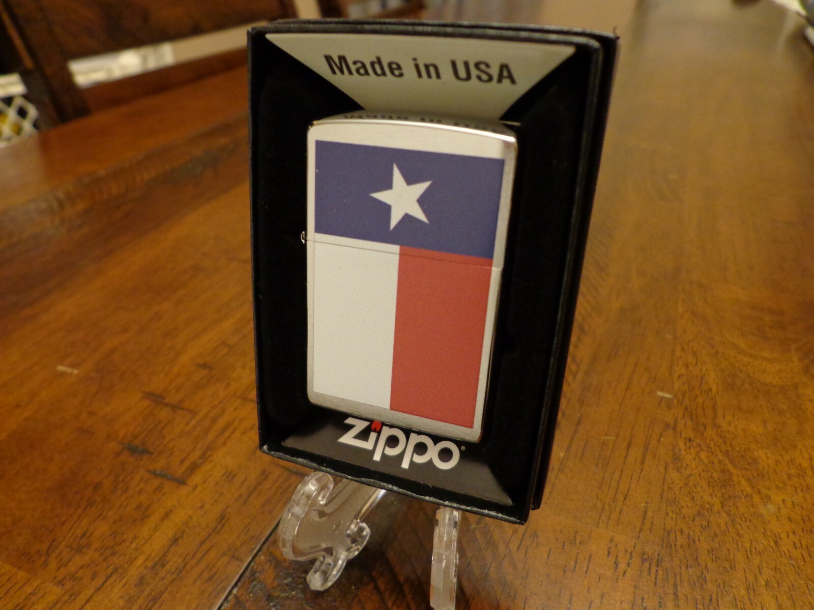 TEXAS STATE FLAG SERIES ZIPPO LIGHTER MINT IN BOX