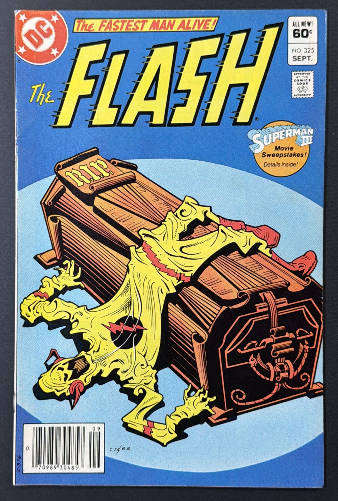THE FLASH #325 (DC COMICS 1983) REVERSE FLASH | NEWSSTAND VARIANT | VF- 7.5