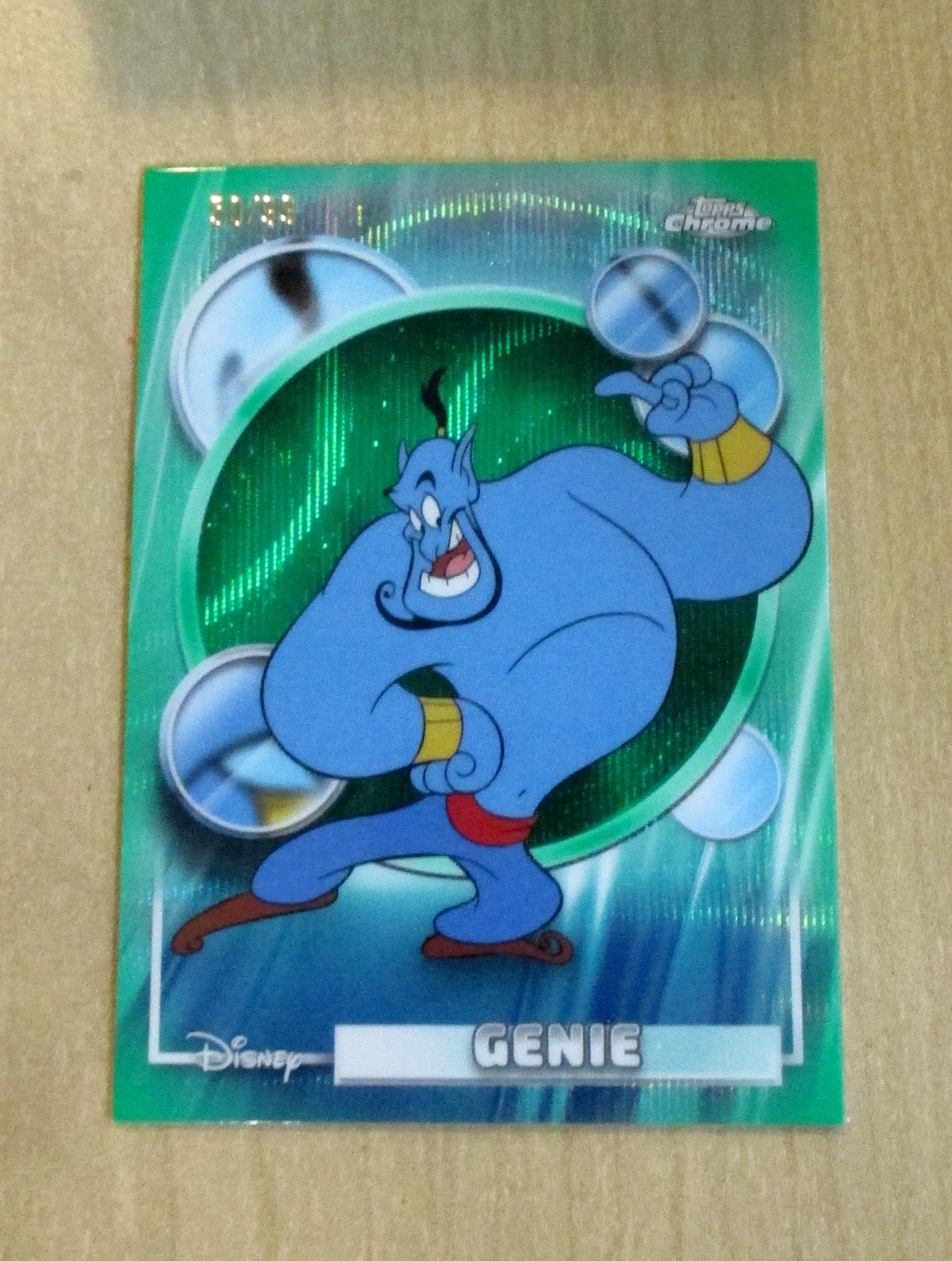 2026 Topps Chrome Disney GREEN WAVE Refractor GENIE #83 50/99