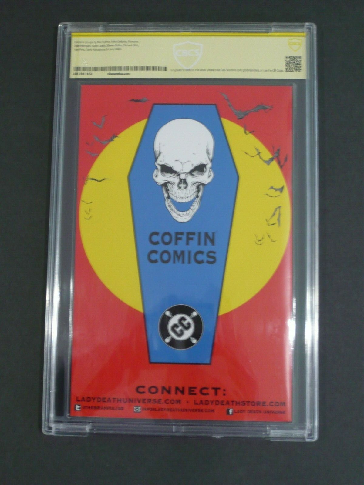 CBCS SS 9.8 Lady Death Echoes #1 Blue Lady Bat Edition Signed Pulido