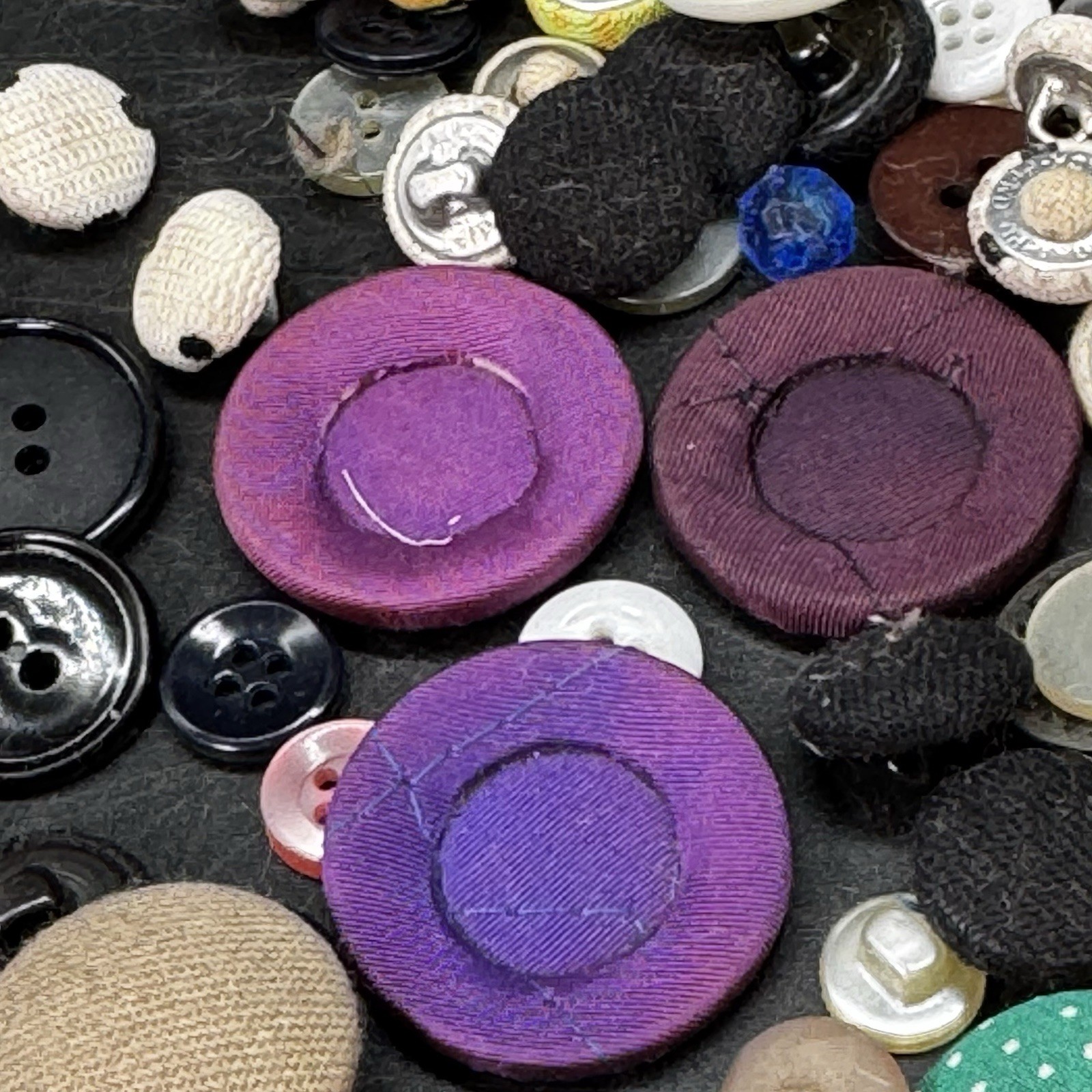 Assorted Vtg Buttons 1/2 Lb Box All Shapes & Sizes From An Old Dress Shop Lot 2