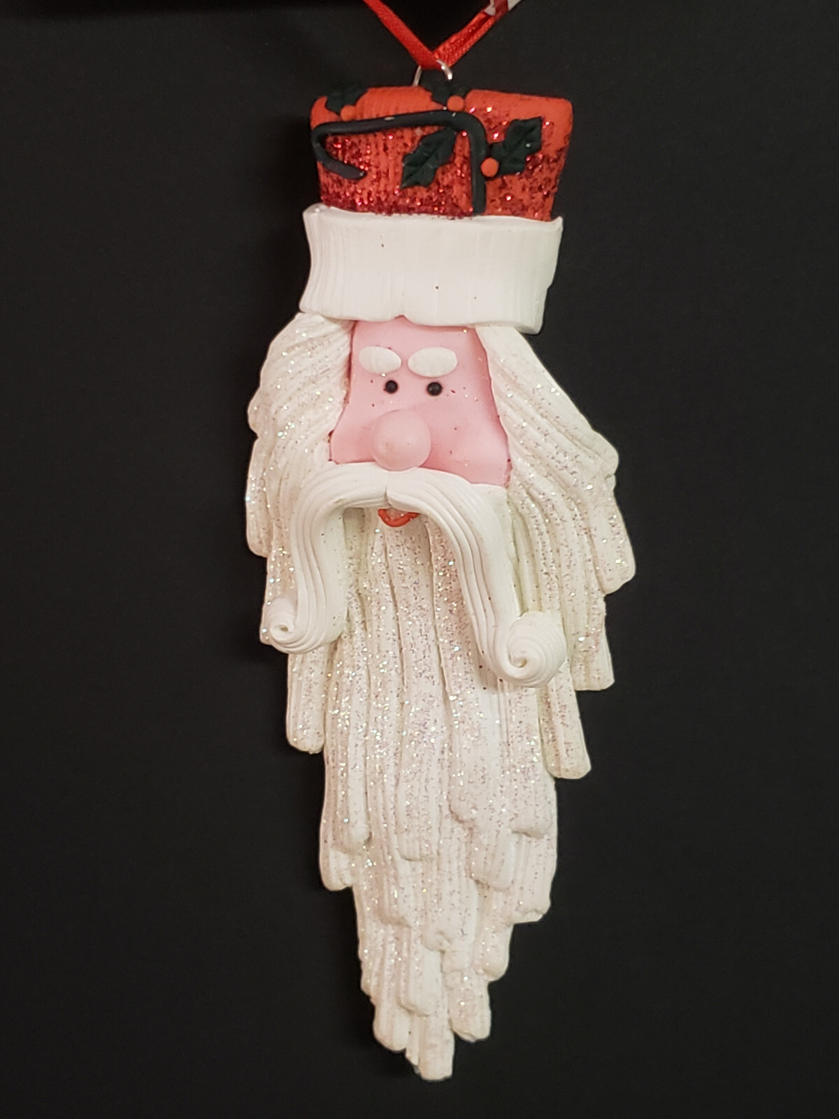Hanging Christmas Ornament Santa Claus Face Trimmerry Treasures