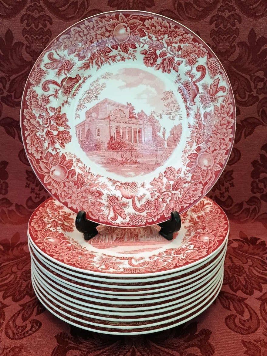 Wedgwood St. Paul’s School Concord NH 1856-1956 10-3/8″ Ceramic Plates-Set of 12