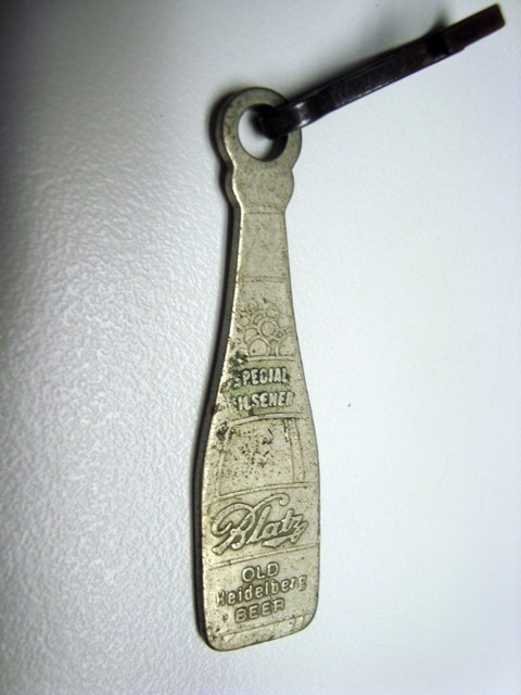 Circa 1930s Blatz Old Heidelberg Beer Bottle-Shaped Fob, Milwaukee, Wisconsin