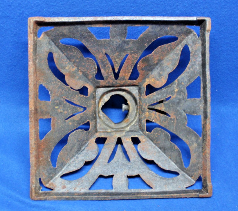 Cast Iron Flagpole Metal Base 9″ square