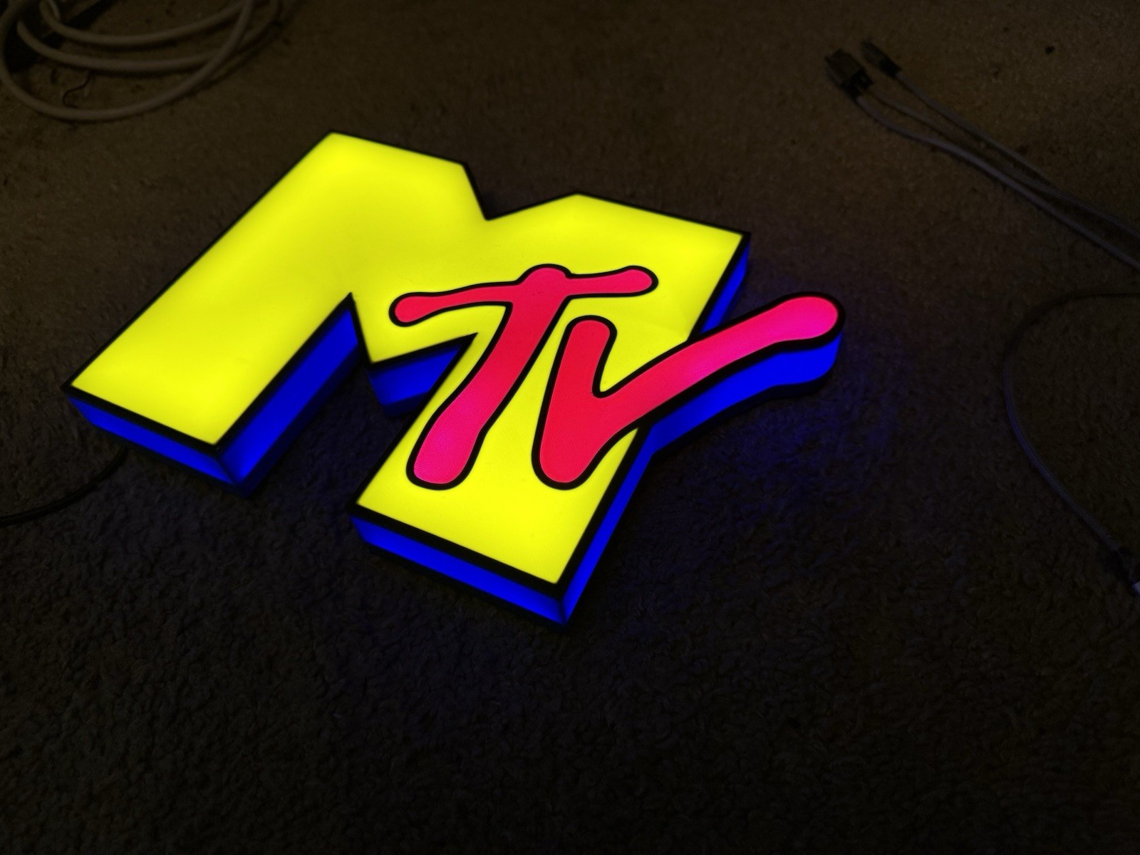 Light Up MTV Decoration Sign Extra Large XXL 14” Wide