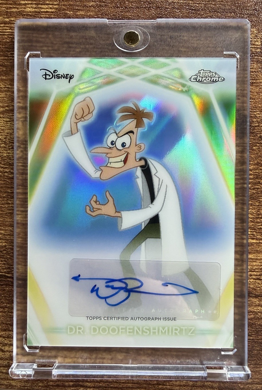 2026 Topps Disney Neon Chrome Etch Dan Povenmire Doofenshmirtz Auto #CNA-DP