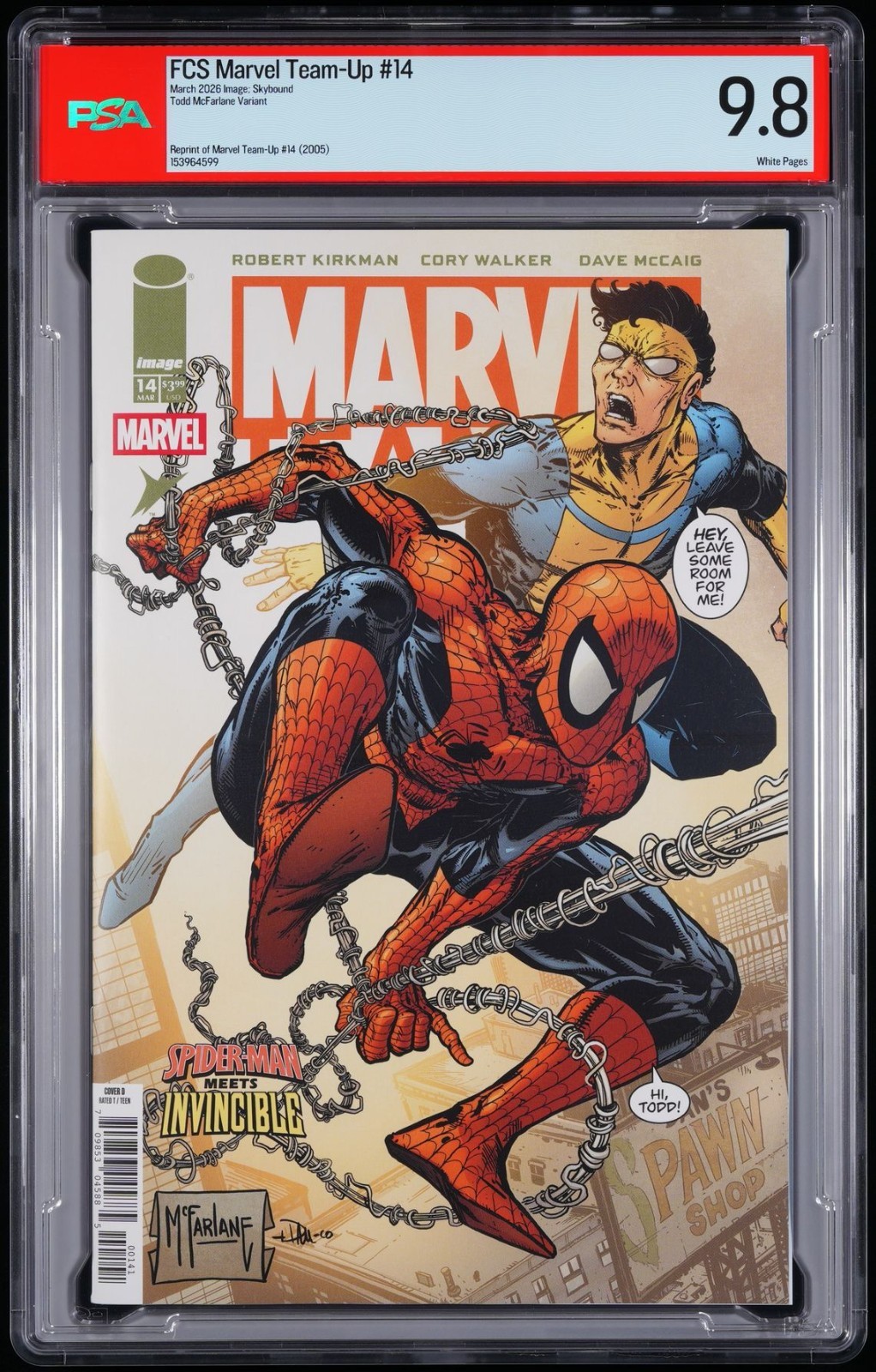 Marvel Team Up 14 Facsimile Todd McFarlane Variant PSA 9.8 Marvel Image 2026 Qty