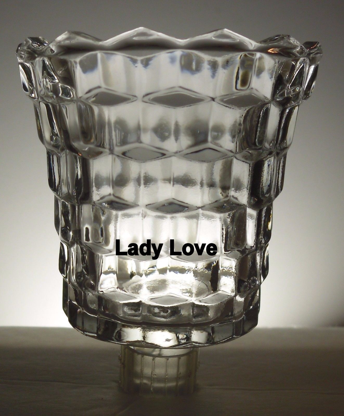 Home Interior Lady Love Clear Votive Cup w/ rubber grommet