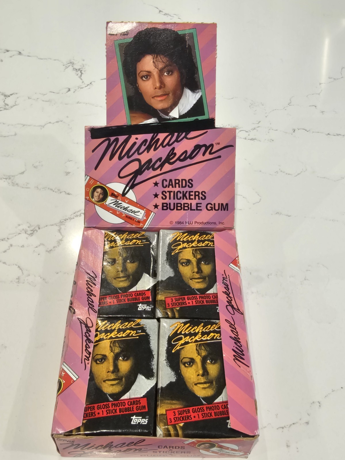 1984 Topps Michael Jackson 1 Unopened Wax Pack Factory Sealed! Thriller!