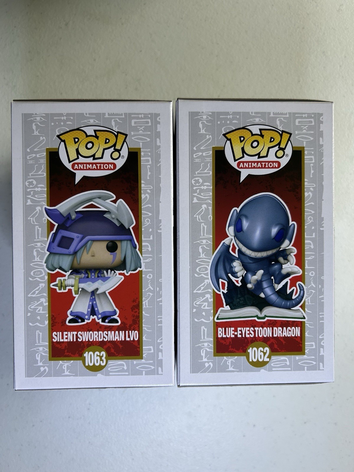 Funko Pop! Yu-Gi-Oh! Blue-Eyes Toon Dragon (Metallic) 1062 & #1063 W/ Protectors