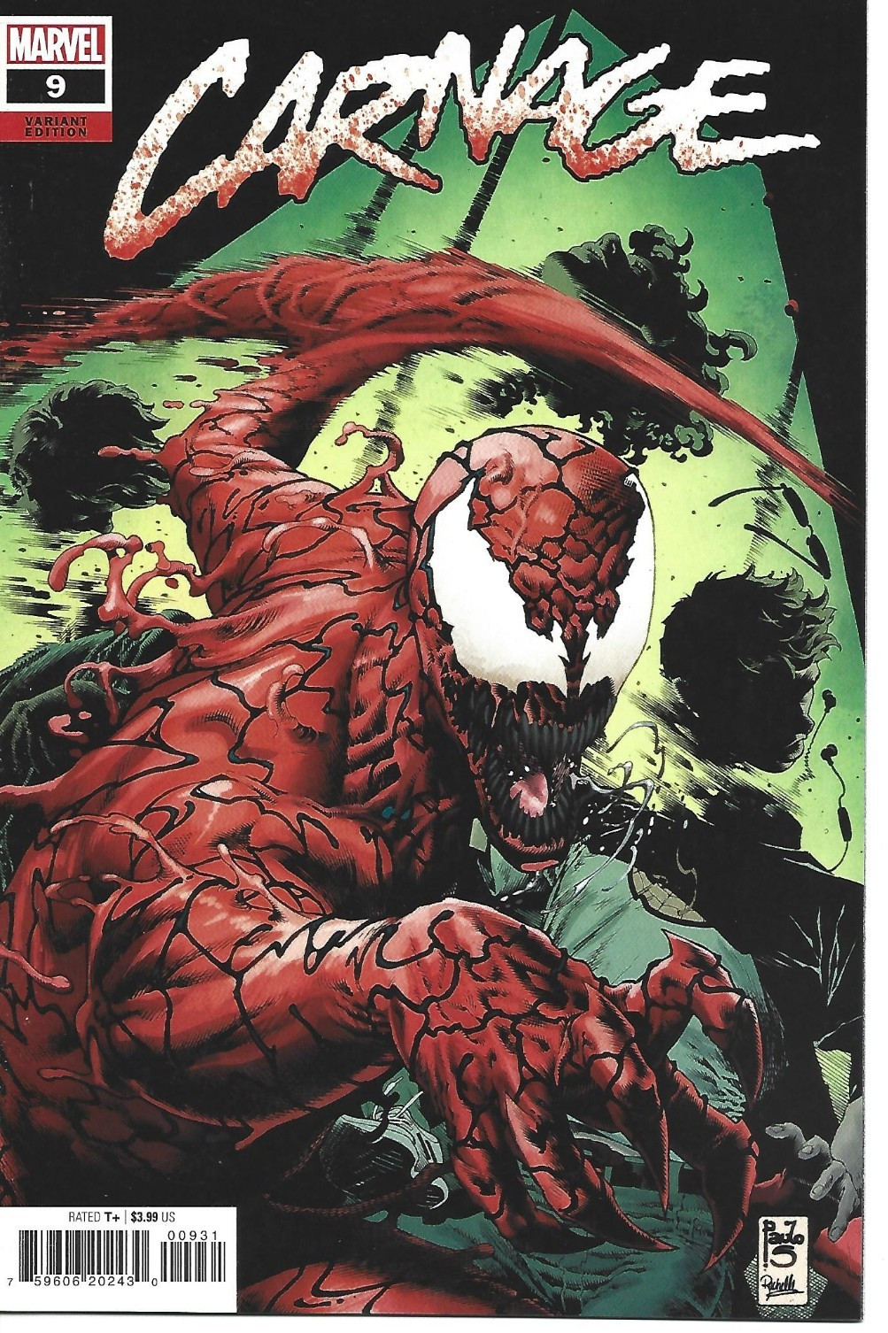CARNAGE #9 PAULO SIQUEIRA VARIANT MARVEL COMICS 2023 BAGGED AND BOARDED