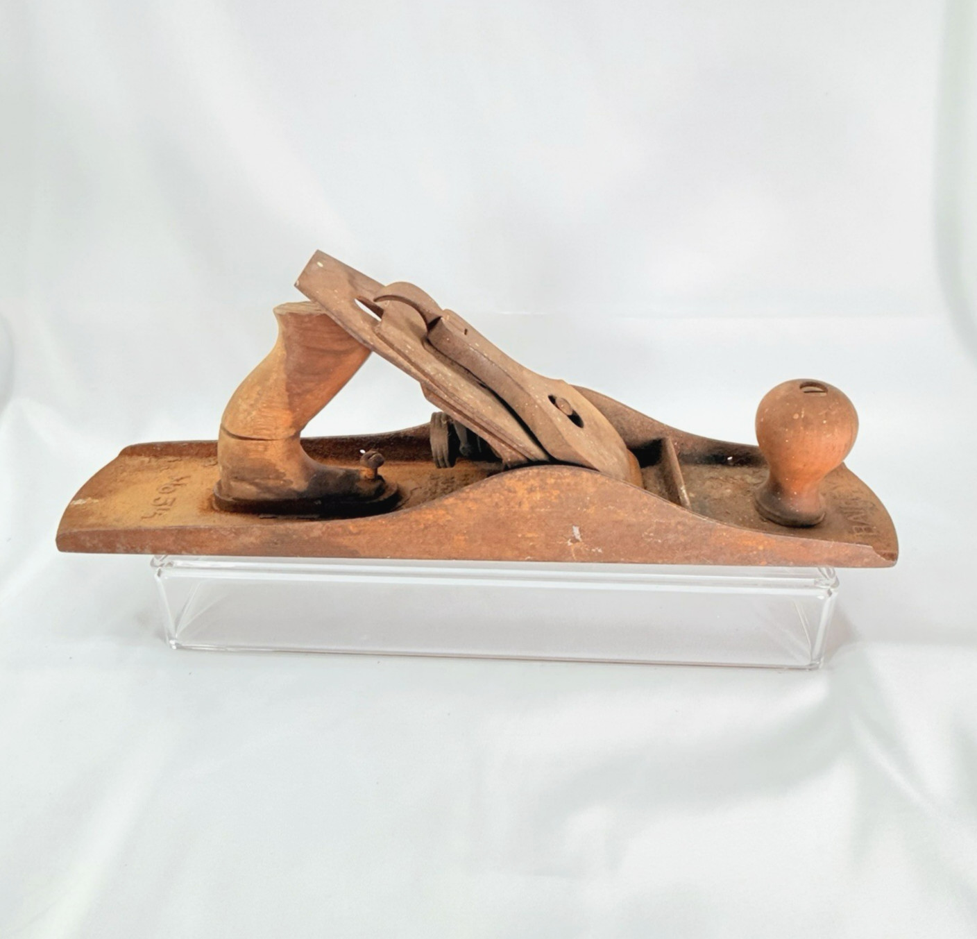 Vintage Stanley Bailey No. 5 1/2 Wood Plane Smooth Base Pat. Mar 25- Aug 19 1902