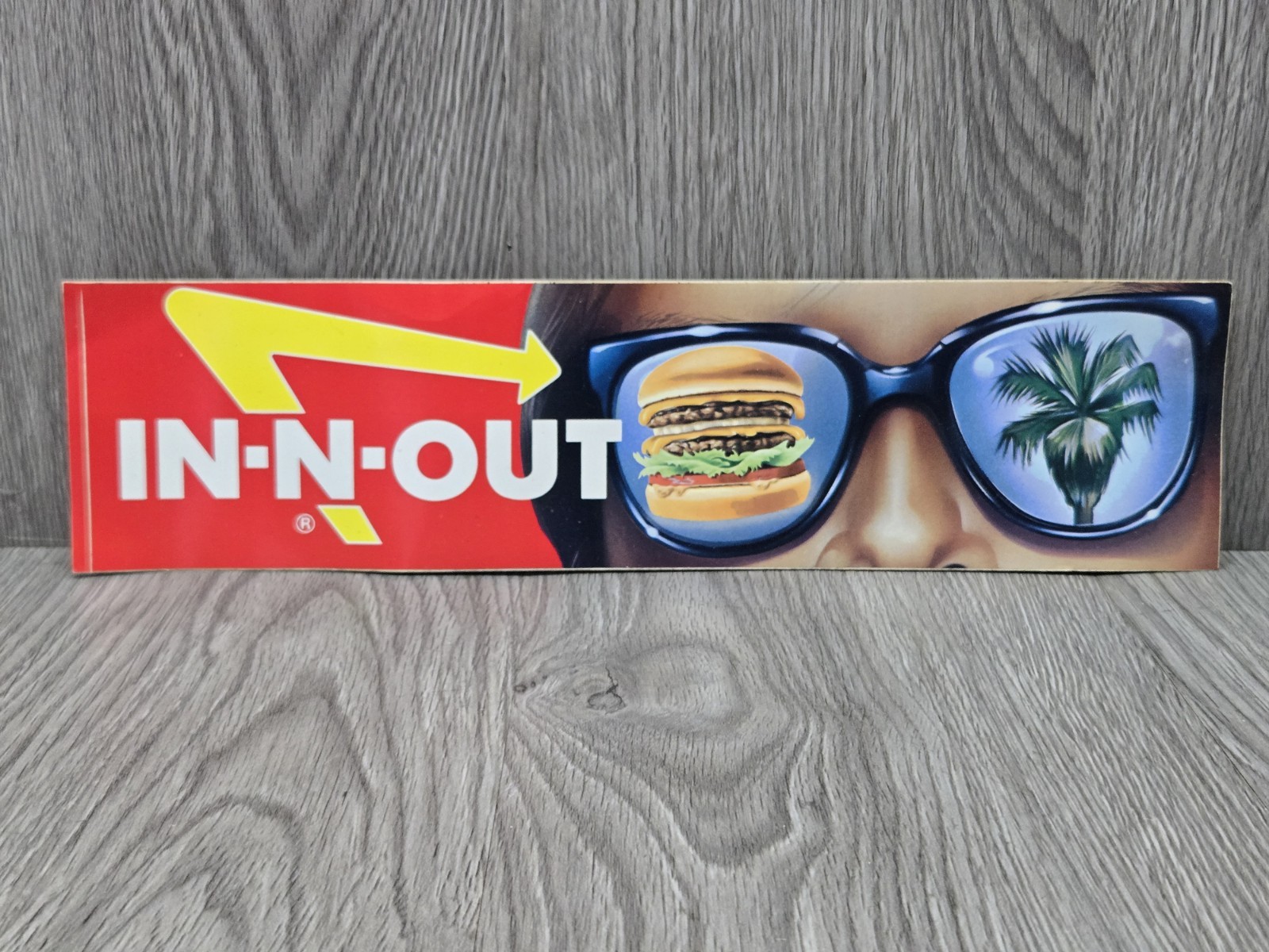 1980s In-N-Out Burger Bumper Sticker Southern California Fast Food Vintage