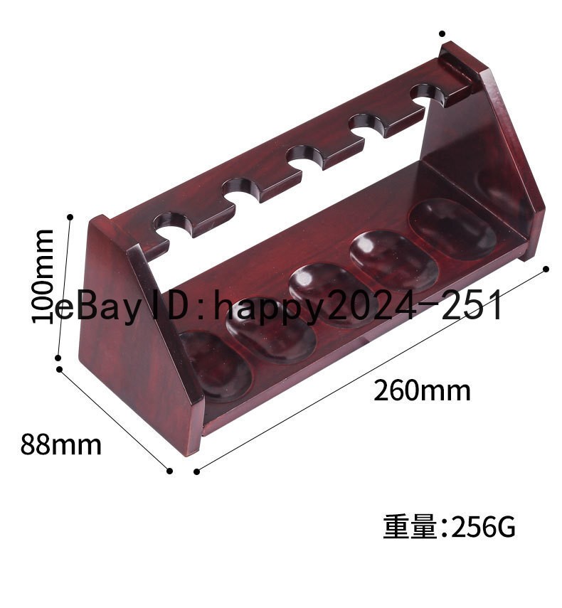 5 Cigar Pipe Stand Rosewood Pipe Rack Holder Five Pipe Holders Specimen Display