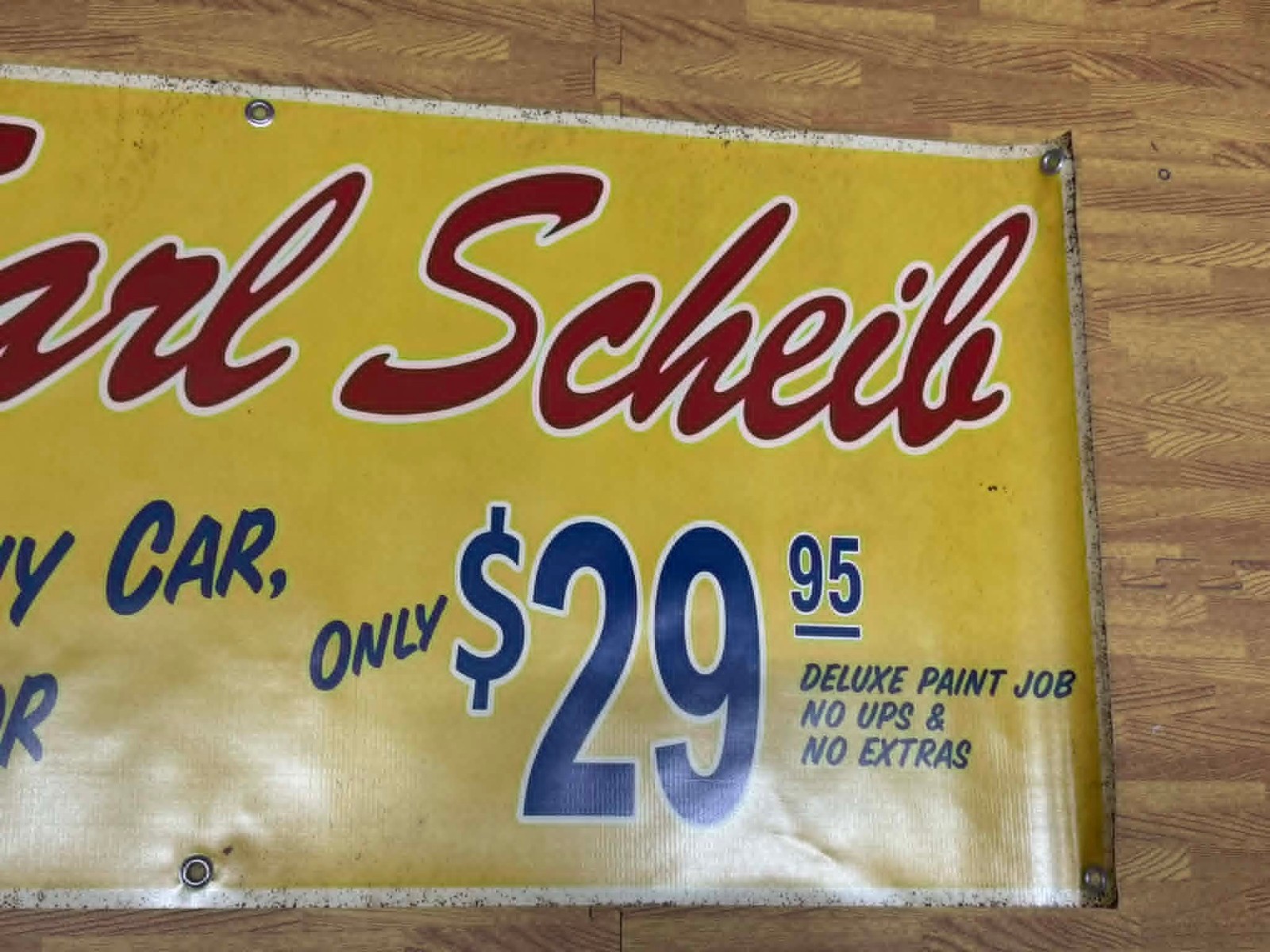 VINTAGE EARL SCHEIB BANNER Auto Paint jobs for $29.95 repro 4 Garage, Man Cave