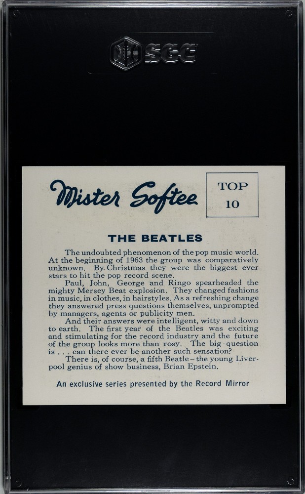 1964 Mister Softee Top 10 The Undoubted The Beatles SGC 8