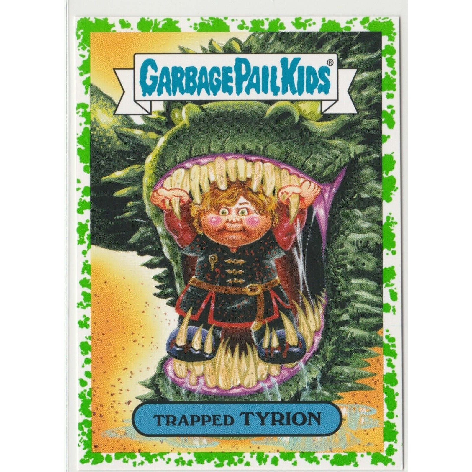 Trapped Tyrion #3a Garbage Pail Kids GPK Puke Green