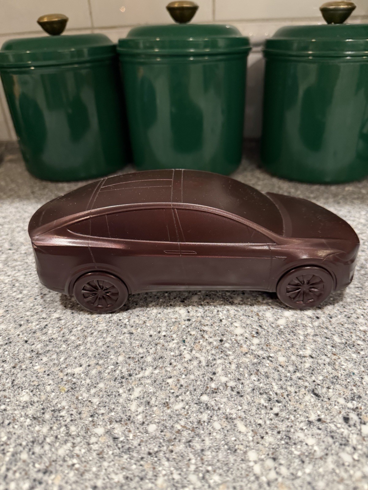 Tesla Model X Plastic Injection Mold Model Car Purple Maroon Rare Color