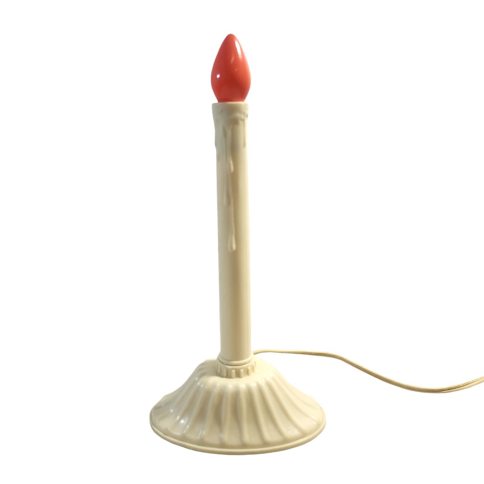 Vintage Candlestick Light Electric Drip Candle Orange Bulb Halloween Christmas