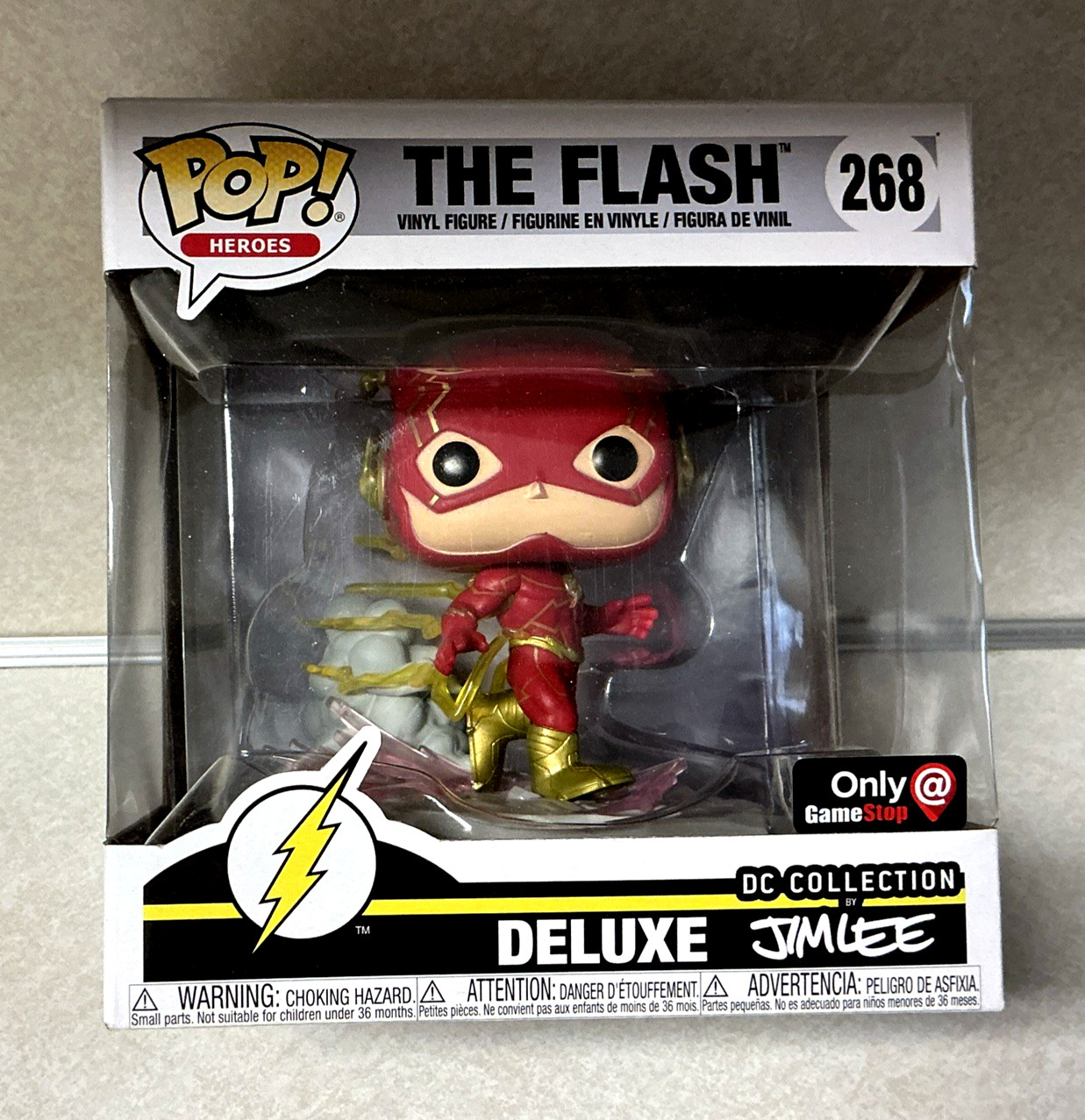 Funko Pop! DC Heroes #268 The Flash Deluxe Jim Lee GameStop Exclusive