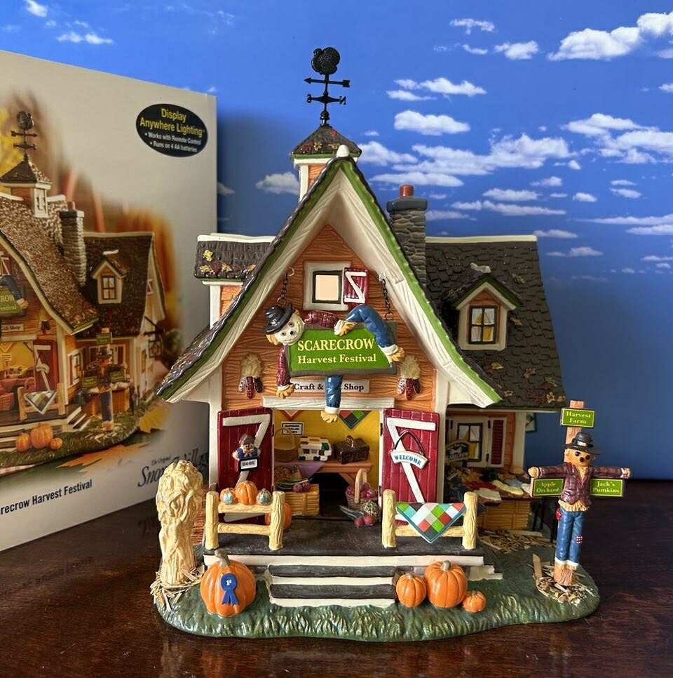 DEPT 56 Snow Village SCARECROW HARVEST FESTIVAL! Fall, Autumn, Pumpkins, Rare