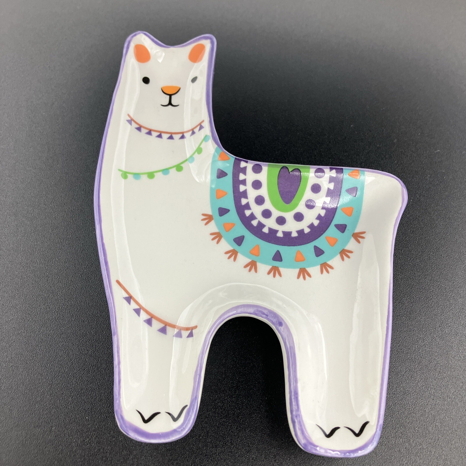 Llama Alpaca Trinket Jewelry Holder Tray Modern Expressions 3.5 x 7
