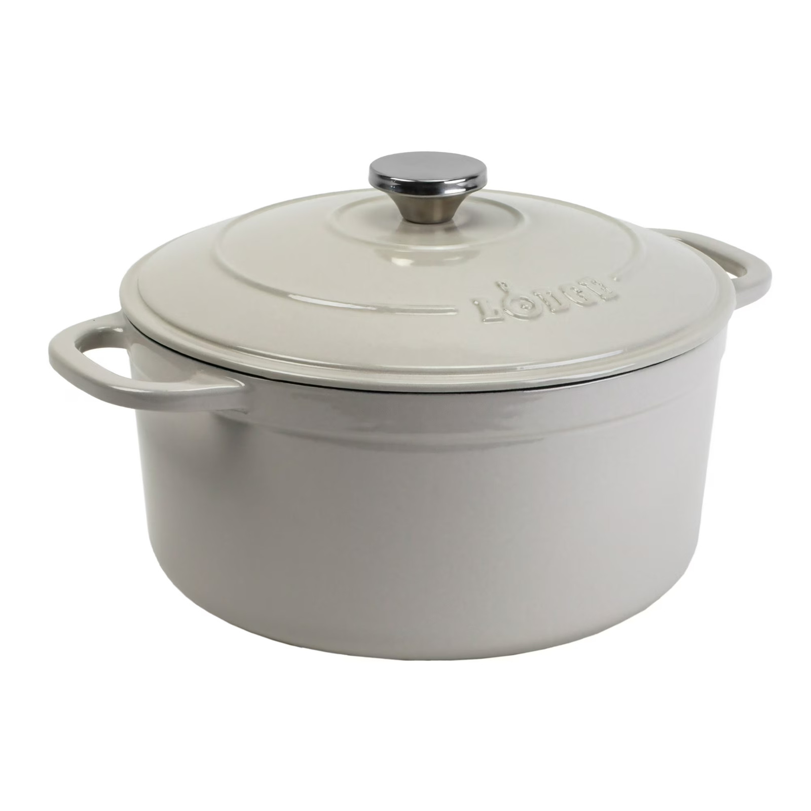 Lodge Cast Iron 5.5qt Oyster White Enameled Dutch Oven – White.