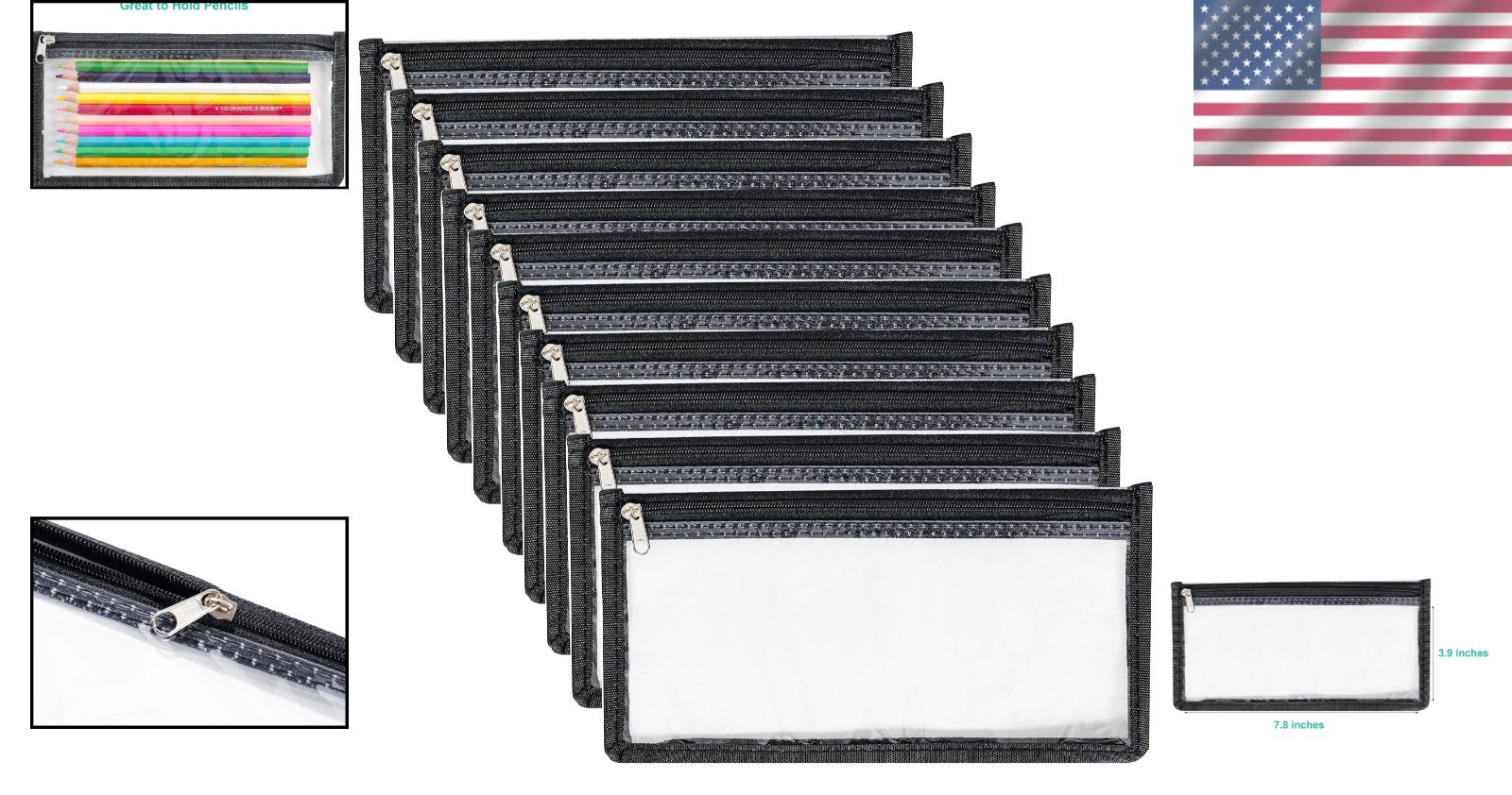 10 Durable Clear Storage Bags with Zipper Closure – Waterproof & Tear-Resistant