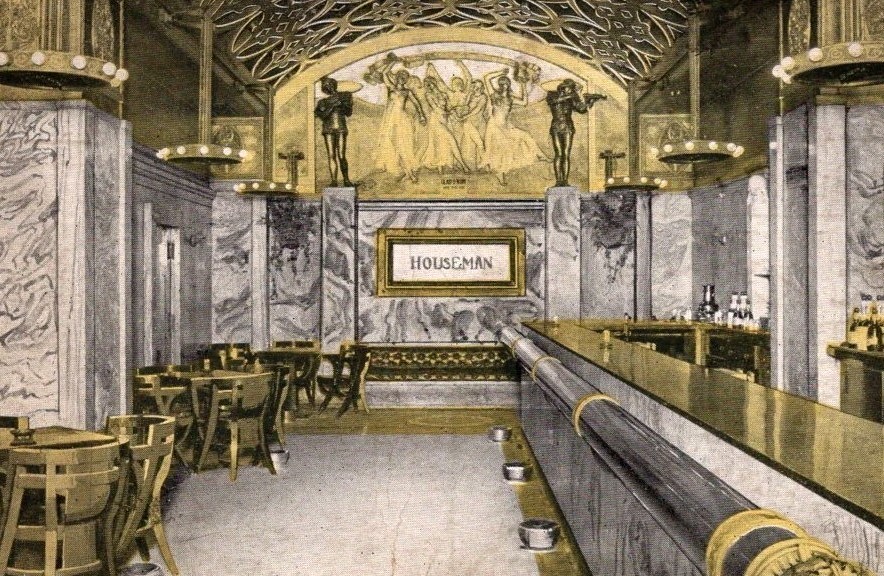 Chicago IL The Wonder Bar Of The West 1900s Interior Divided Back Postcard