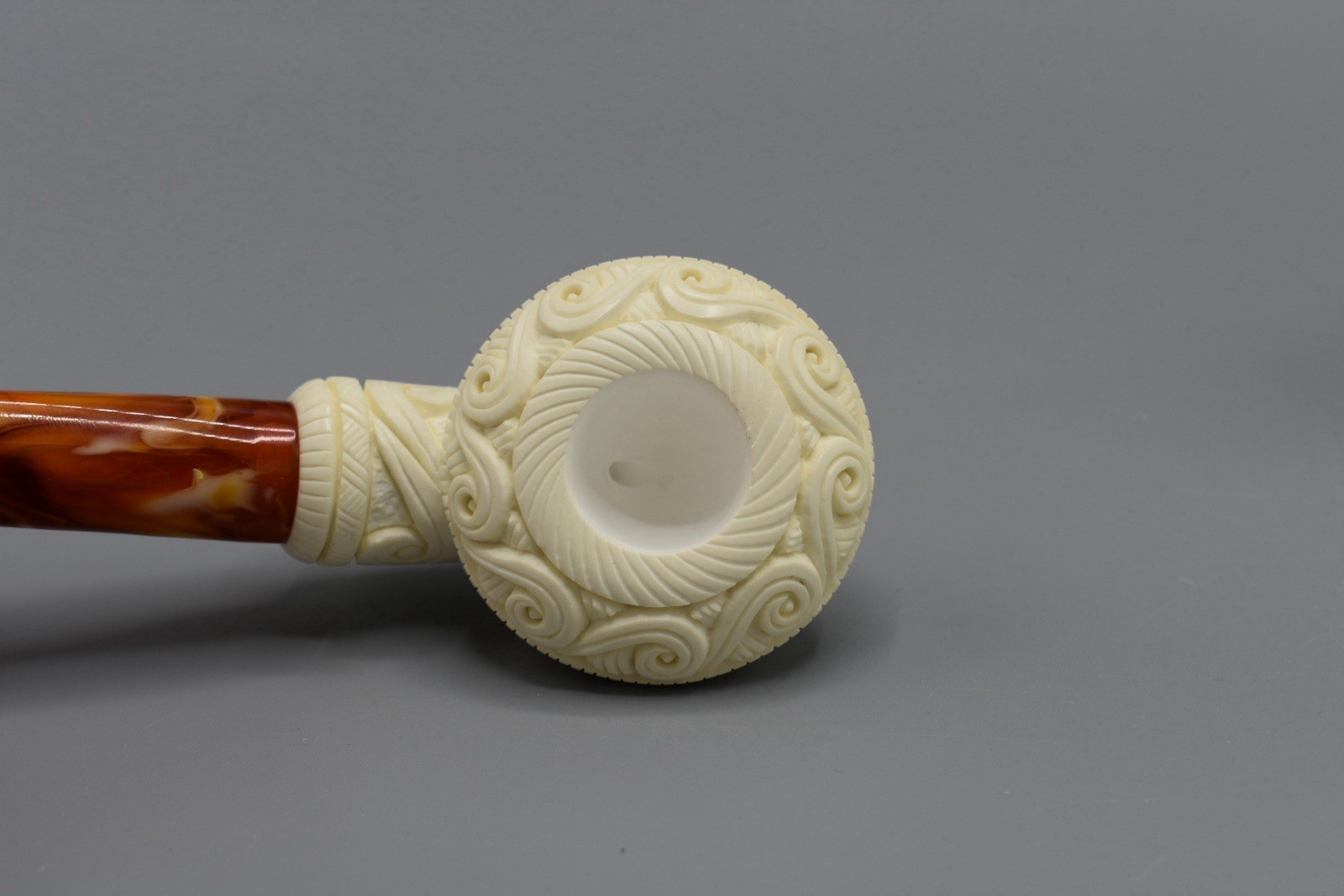 Ornate Squad Rhodesian Pipe By EGE -new-block Meerschaum Handmade W Case#37