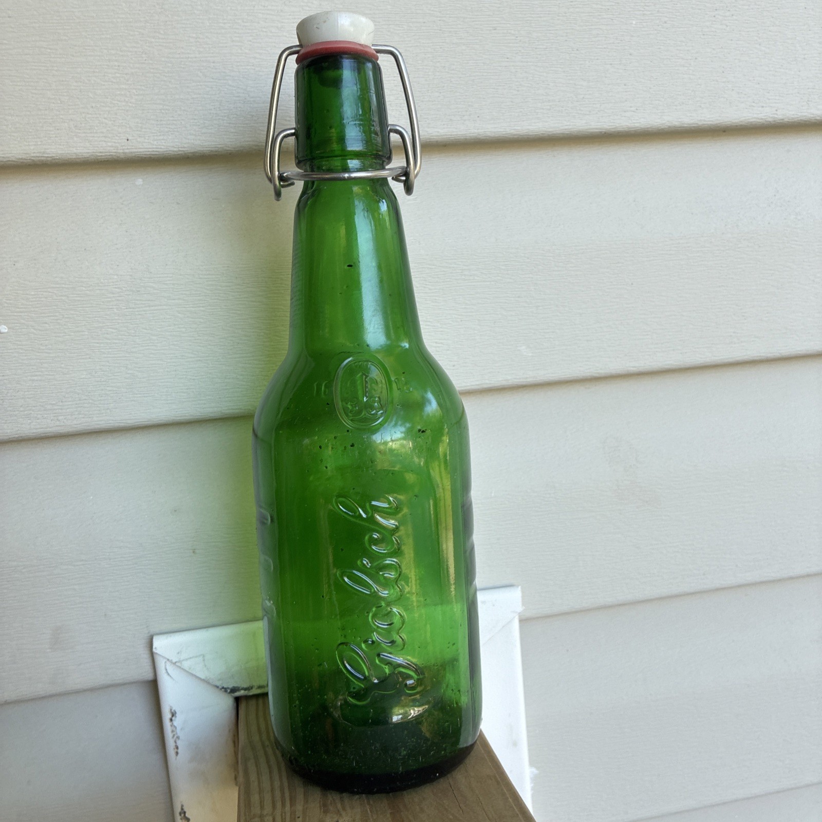Vintage 1.5 Liter 13.5″ Extra Large Big Tall Grolsch Beer Bottle w/Swing Top Cap