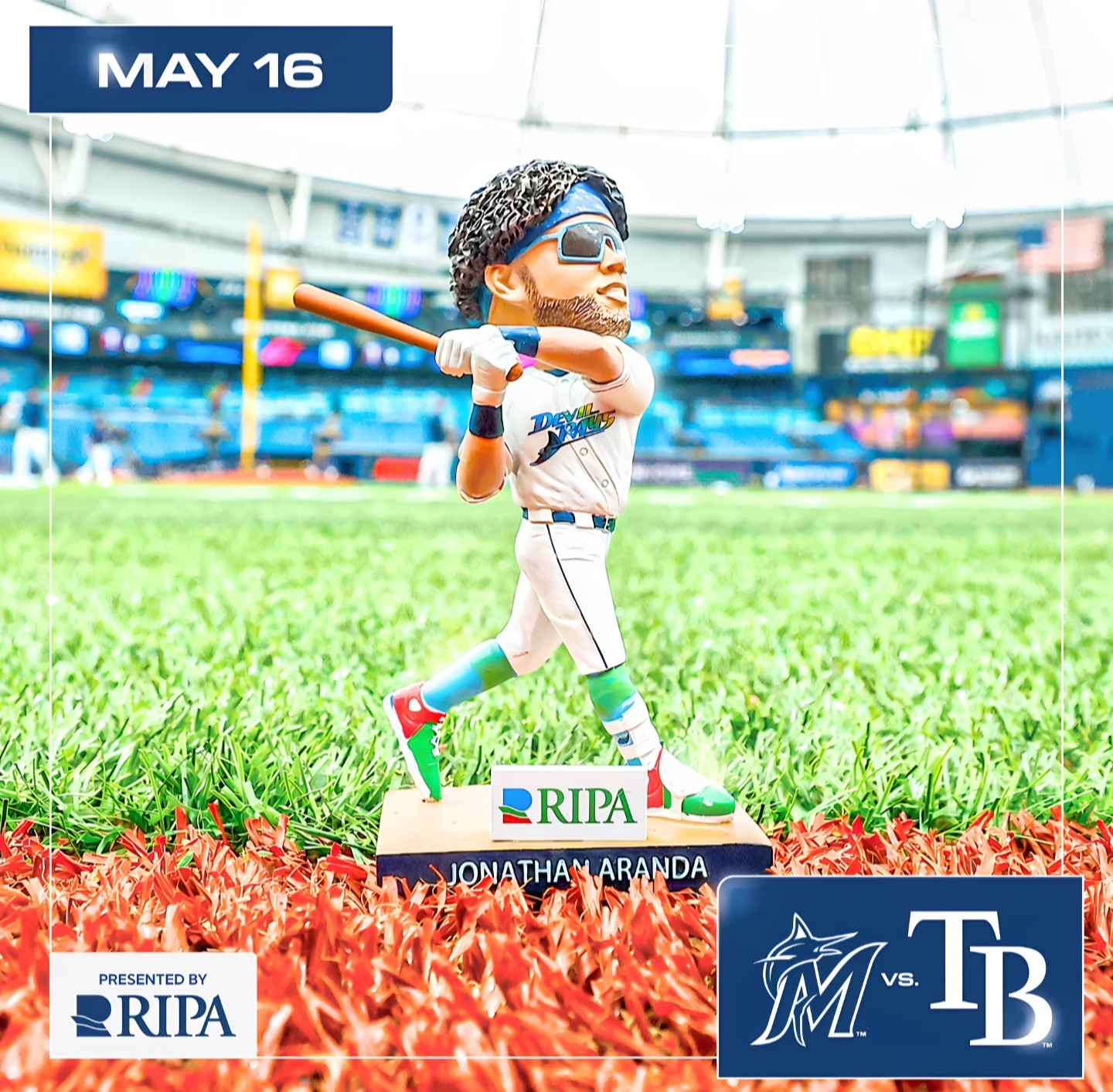 MLB Tampa Bay Rays Jonathan Aranda Bobblehead SGA 5/16/26
