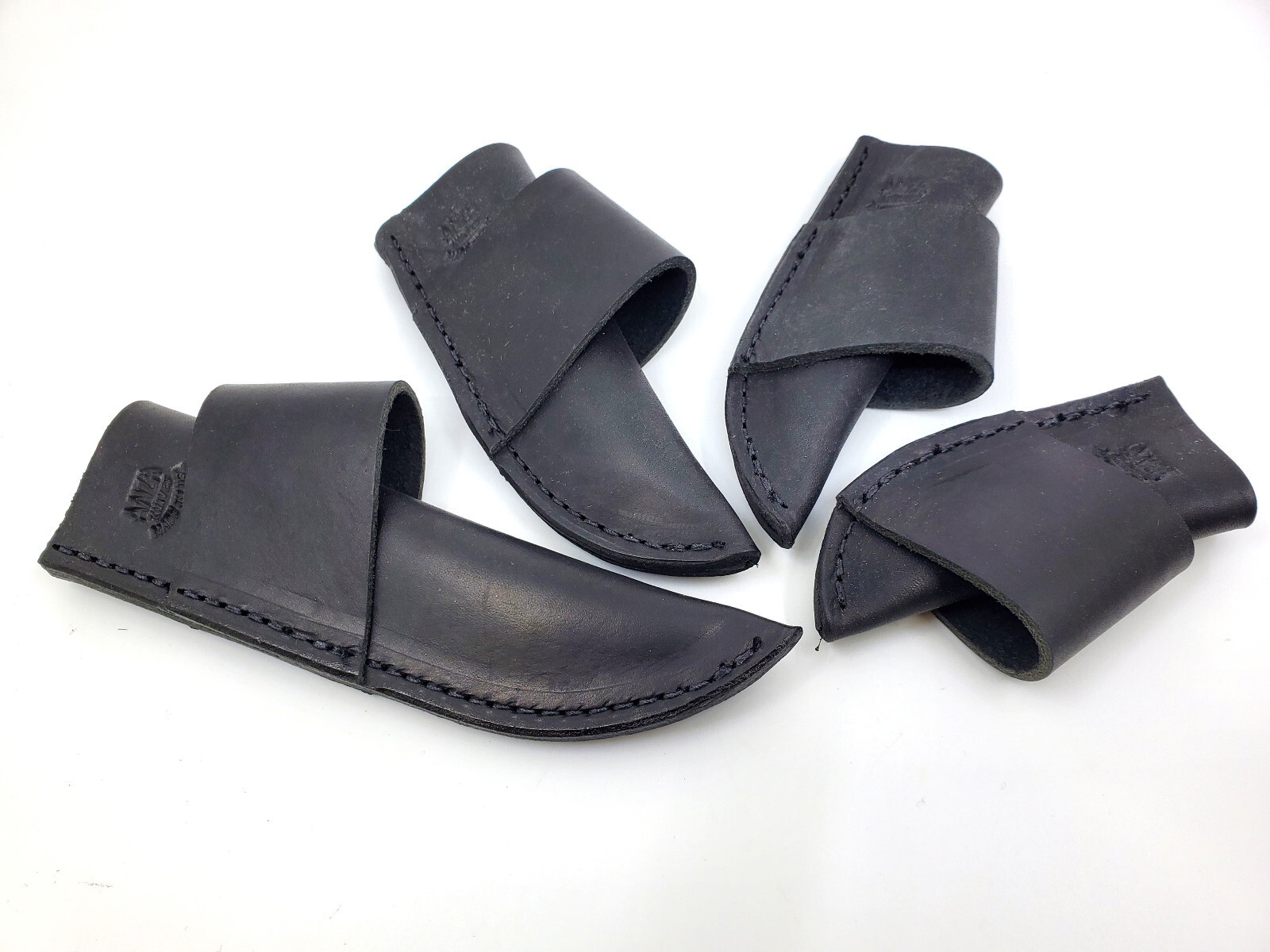 Knife Sheath BLACK Cross Draw Heavy Duty Leather Fixed Blade Hand Made in USA