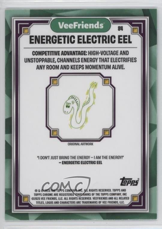 2025 Topps Chrome VeeFriends Energetic Electric Eel #84 1bi0