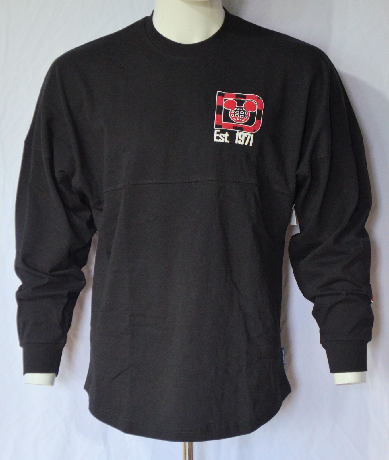 Walt Disney World Black and Red Plaid Spirit Jersey Small NEW