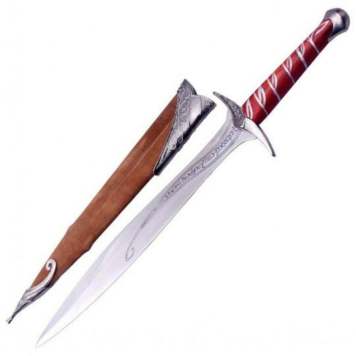 Handmade LOTR Sting Sword – Bilbo & Frodo Replica Antique w/ Scabbard Duty Paid