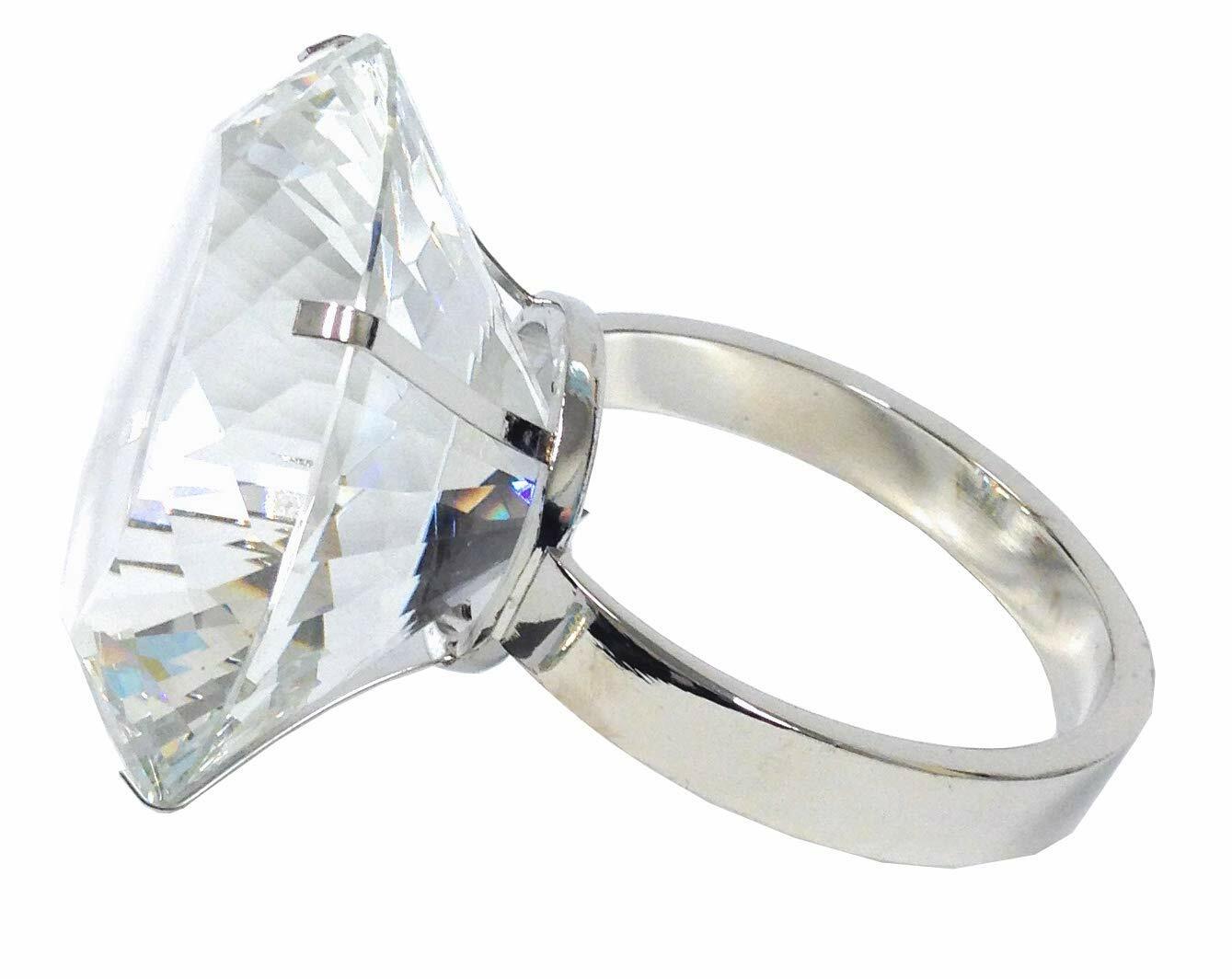 80mm/3” Home Office Wedding Decoration Valentine’s day Gift Glass Diamond Ring