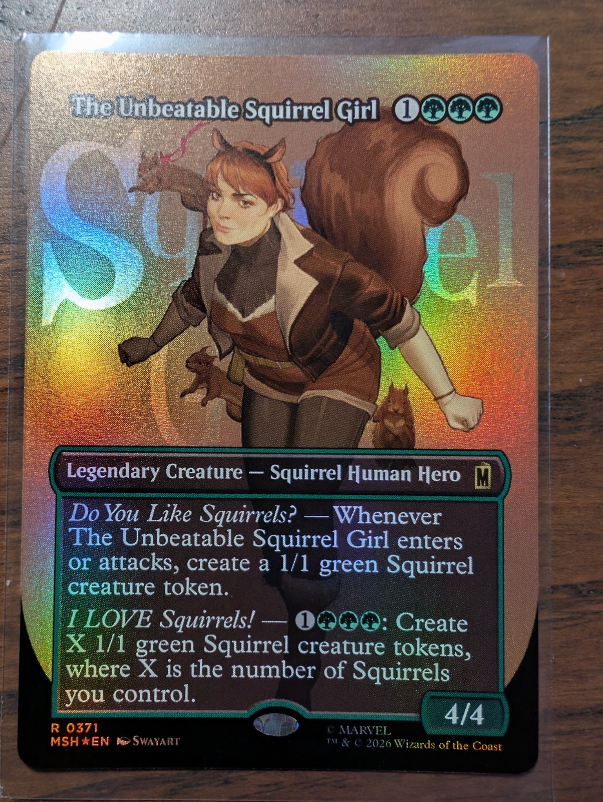 MTG The Unbeatable Squirrel Girl (Borderless Foil) 371 Marvel Super Heroes NM