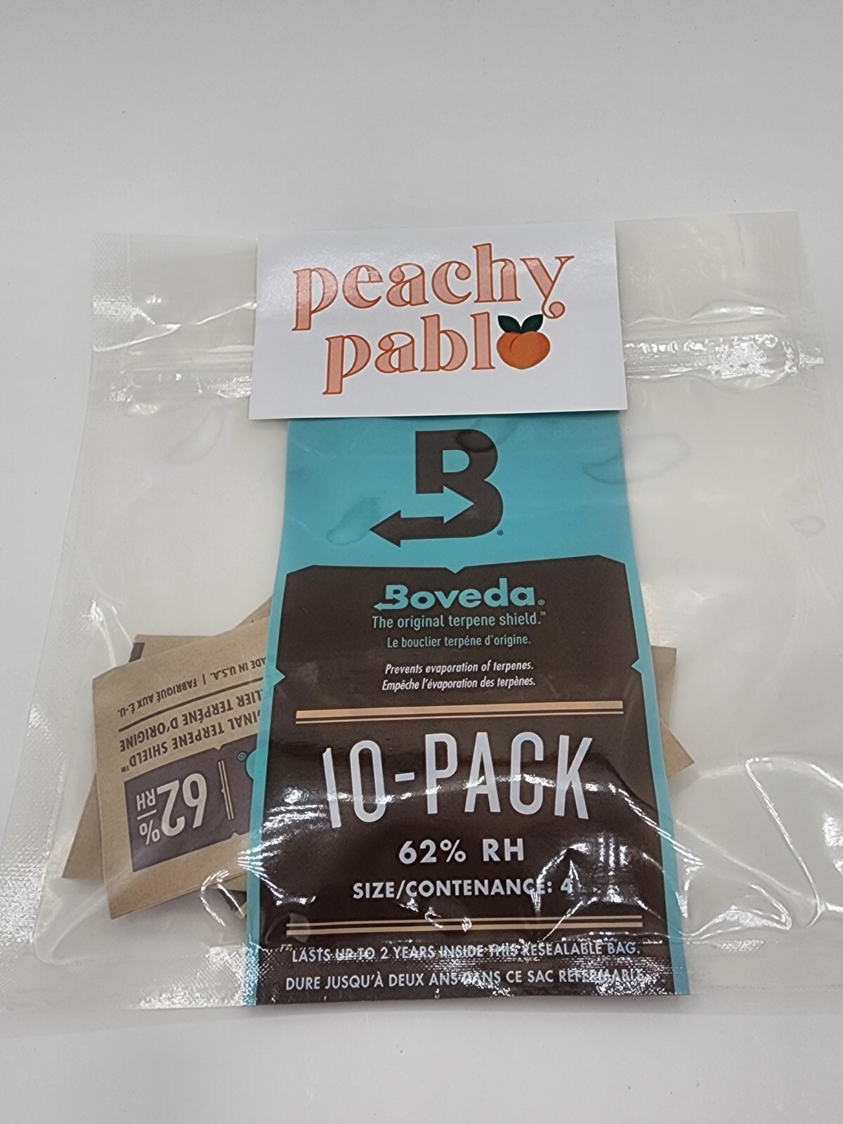 Boveda™ 62% RH 2-Way Humidity Control – Protects & Restores – Size 4 – 10 Count