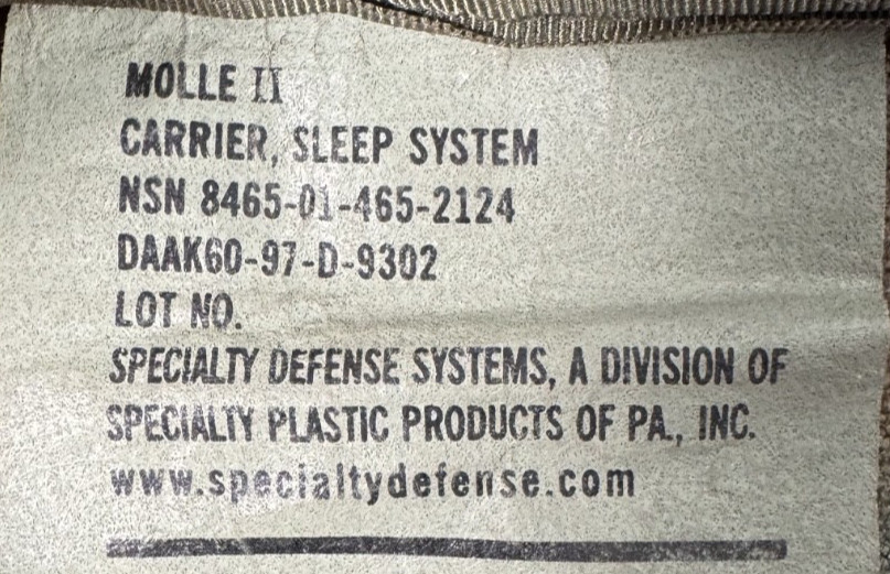USGI Military MOLLE II Sleep System Carrier Bag Woodland Camo