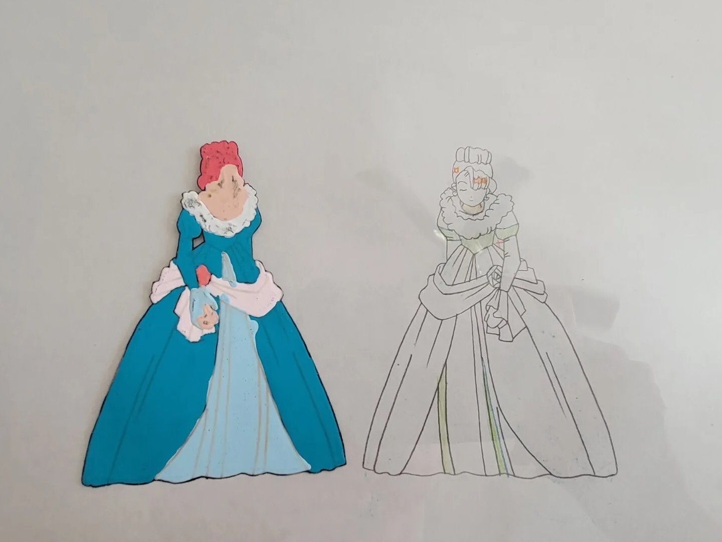 Magical Princess Minky Momo As Cinderella Anime Production Cel & Key Lot of 4